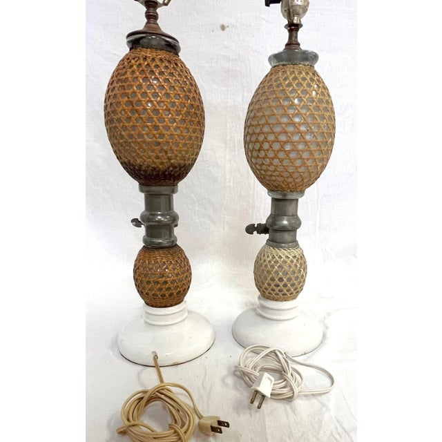 Early 20th Century 19th Century French 'Briet Brevete' Seltzer Bottle Lamps- a Pair For Sale - Image 5 of 12
