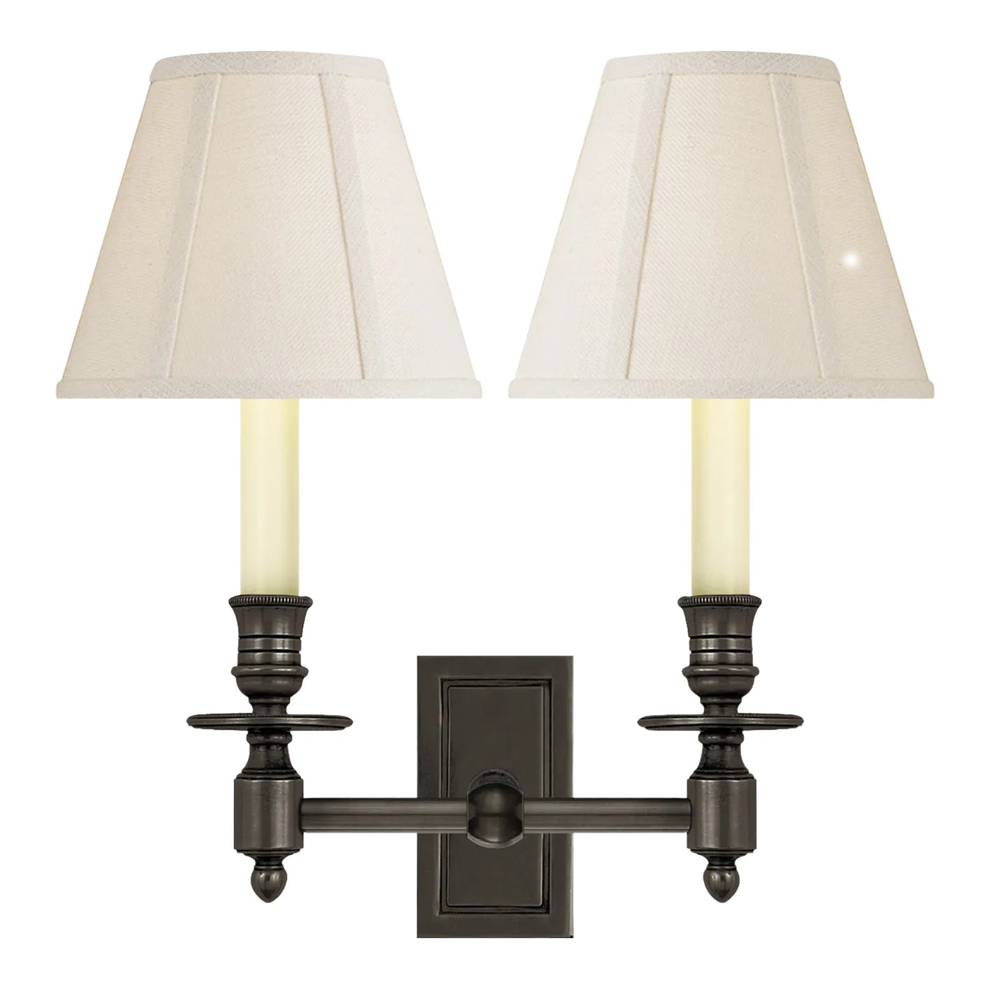 Visual Comfort Signature French Double Library Sconce in Bronze with ...