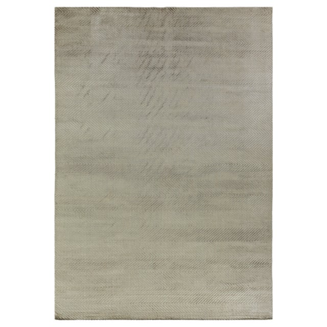 Khaki Wyllis Hand loom Viscose Khaki Rug-12'x15' For Sale - Image 8 of 8
