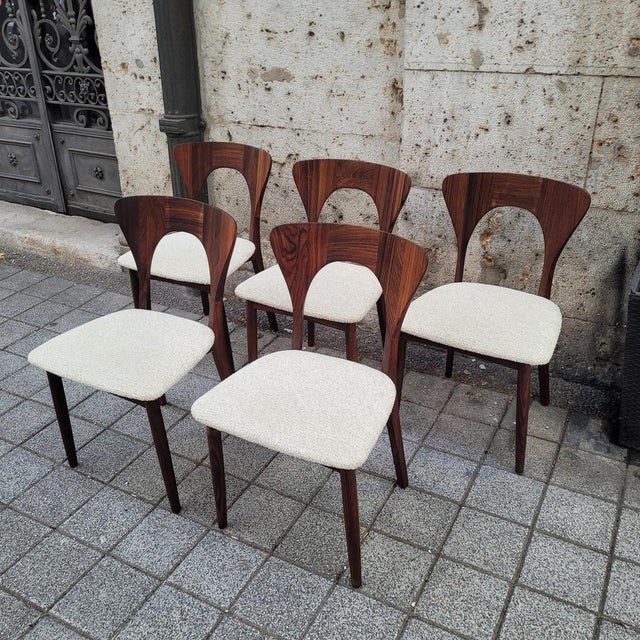 Brown Vintage Scandinavian Danish Chairs by Niels Koefoed for Koefoeds Hornslet, 1957, Set of 5 For Sale - Image 8 of 18