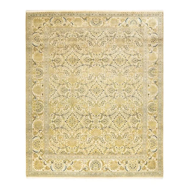 Ivory Mogul, One-of-a-Kind Hand-Knotted Area Rug in Ivory, 8' 2" x 9' 7" For Sale - Image 8 of 8