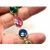 Bochic "Rough Cut" Natural Emeralds, Sapphires & Rubies Set In 18K Gold & Silver For Sale - Image 16 of 18