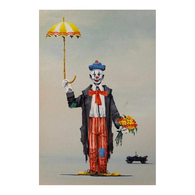 John Morris Mr. Otto Signed Midcentury Modern Surrealist Oil Painting on Canvas For Sale