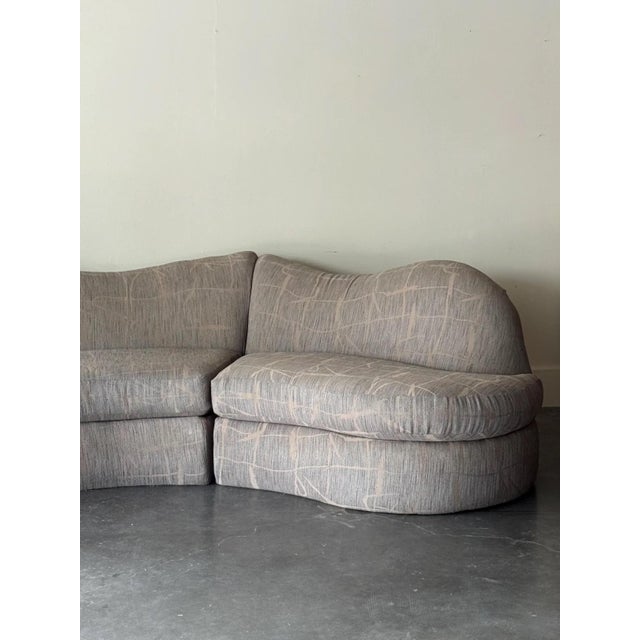 1980s 1980s Postmodern Curved Sculptural Sectional For Sale - Image 5 of 8
