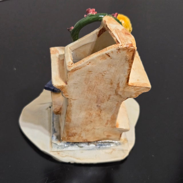 Mid 20th Century A. Colombo Lo Scricciolo Figurine Christmas Girl Fireplace 4" Handmade in Italy For Sale - Image 5 of 8