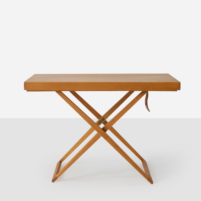 Wood 1960s Folding Beach Table by Mogens Koch for Rud Rasmussen For Sale - Image 7 of 13