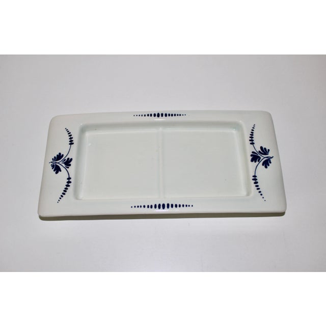 Vintage Delft Blue & White Jars & Tray Set- 3 Pieces For Sale In San Diego - Image 6 of 12