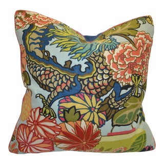Contemporary Schumacher Chiang Mai Dragon Pillow For Sale