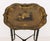 Victorian Papier Mache Tray Top Faux Bamboo Table For Sale - Image 4 of 9