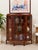 Mid-Century Modern English Walnut Antique Curio For Sale - Image 3 of 12