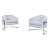 Mid-Century Modern Chrome "Barrel" Lounge Chairs Attributed to Milo Baughman For Sale