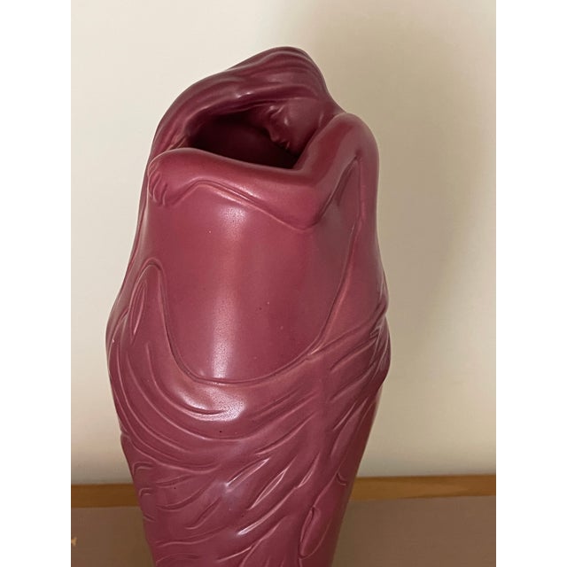 Rare 1920s Vintage Van Briggle (Lorelei) Woman in the Well Vase For Sale - Image 10 of 12