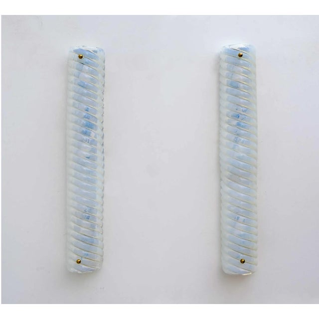 White Modern Wall Applique in Iridescent Murano, 1980s For Sale - Image 8 of 8