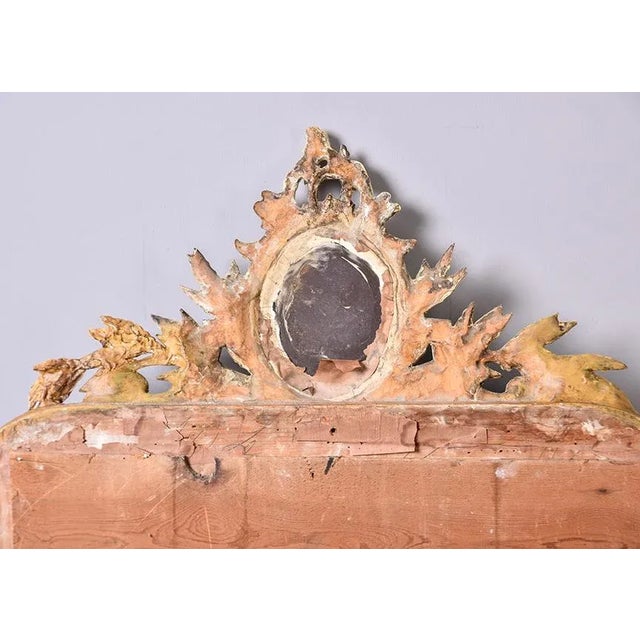 Silver Large 19th Century Silver Louis Philippe Mirror With Gilded Mirror Crest For Sale - Image 8 of 12