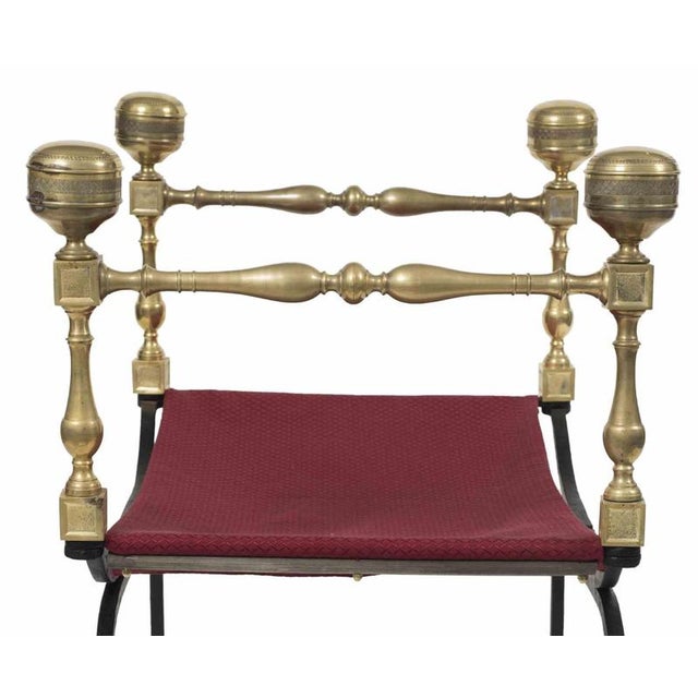 Vintage Folding Faldstool Chair, Mid-20th Century For Sale - Image 6 of 7