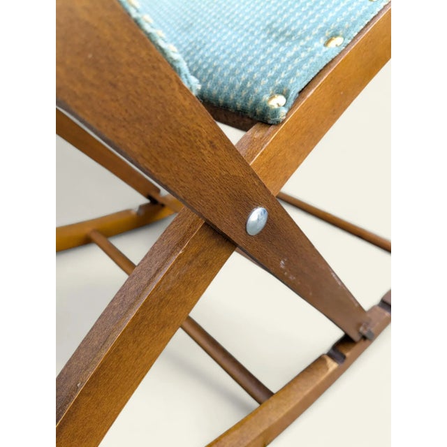 Mid-Century Modern Vintage Height-Adjustable Ottoman, 1960s For Sale - Image 3 of 8