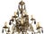 An elegant and richly detailed French early 20th century chandelier, crafted in brass and bronze and lavishly adorned with...