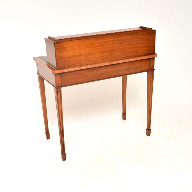1930s Vintage Writing Desk in Leather, 1930s For Sale - Image 5 of 11