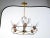 Italian Italian Brass Copper Blown Glass Chandelier For Sale - Image 3 of 10