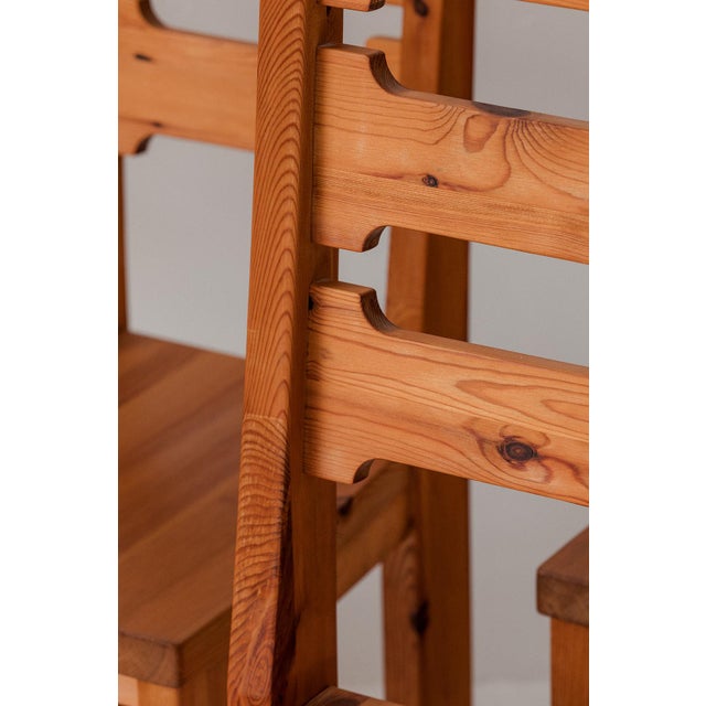 Vintage Swedish Dining Chairs in Pine, 1970s, Set of 6 For Sale - Image 10 of 14