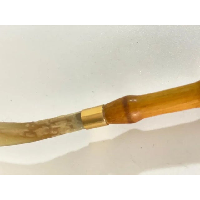 Italian Brown Faux Bamboo Shoehorn and Backscratcher, Italy, 1960s For Sale - Image 6 of 11
