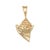 Modern Vintage Conch Shell Pendant Diamond 14k Gold Heavy 16.1 Grams Ocean Jewelry For Sale - Image 3 of 6