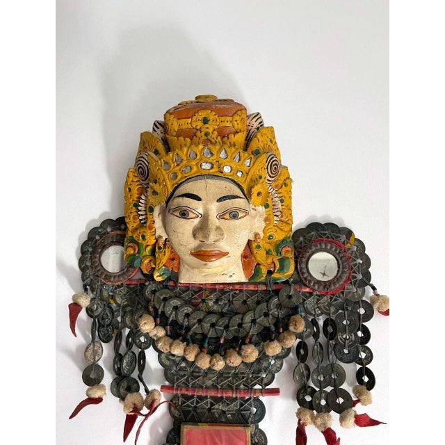 Early 20th Century Rare Large Antique Balinese Temple Hanging Lamak, Indonesia For Sale - Image 5 of 12