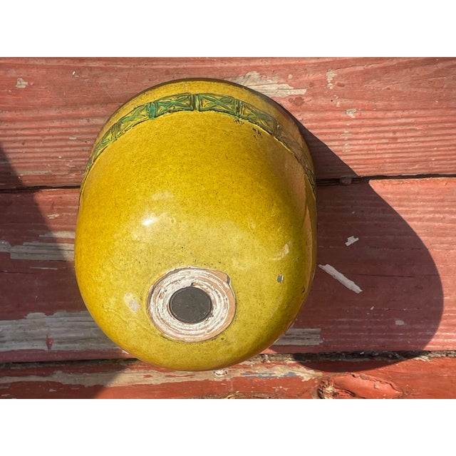 Mid-Century Italian Chartreuse "Foglia" Planter Attributed to Massimo Baldelli For Sale In Atlanta - Image 6 of 7