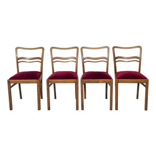 Art Nouveau Dining Chairs, 1920s, Set of 4 For Sale