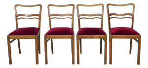 Art Nouveau Dining Chairs, 1920s, Set of 4