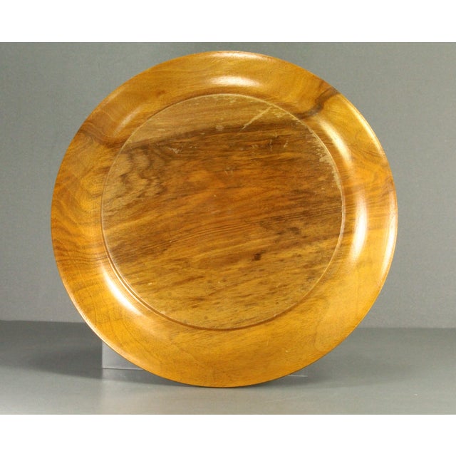 Early 20th C. Black Forest Style Carved Wooden Plate W Edelweiss 10.5" For Sale - Image 10 of 13