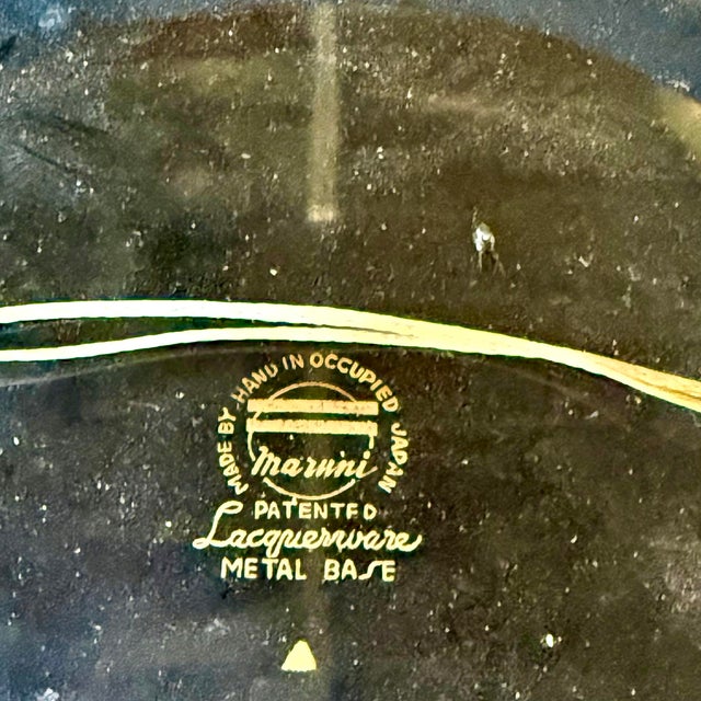 Vintage Maruni Lacquerware Decorative Wall Plate (Occupied Japan), Marked For Sale In San Diego - Image 6 of 6