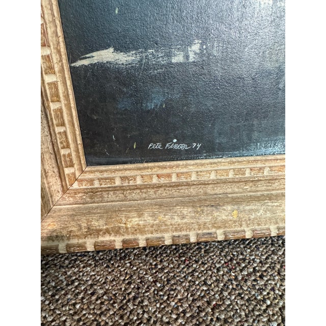 Late 20th Century Late 20th Century Waterfall Painting, Framed For Sale - Image 5 of 8