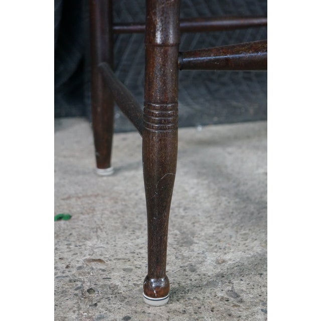 Antique 19th Century Early American Hitchcock Style Mahogany Caned Arm Chair For Sale - Image 6 of 18
