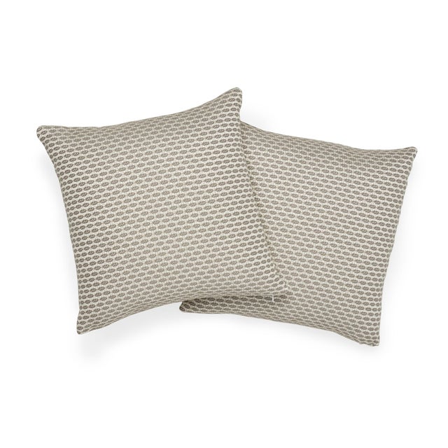 Contemporary Contemporary Schumacher Hickox Natural Indoor/Outdoor Two-Sided Pillow For Sale - Image 3 of 5