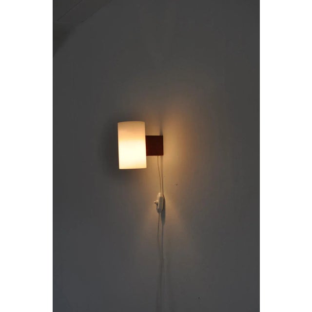 Brown Minimalistic Wall Lamp Designed by Uno & Östen Kristiansson for Luxus, 1960s For Sale - Image 8 of 12