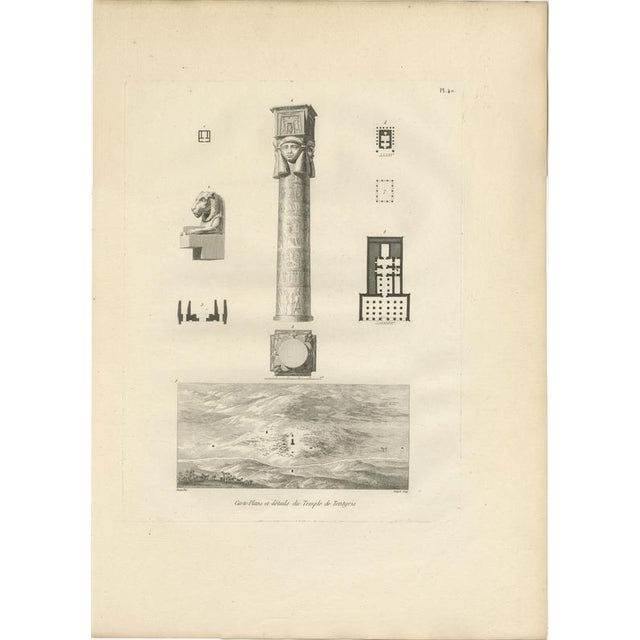 Early 19th Century Dominique Baron Vivant Denon, Egypt Architecture and Topography, 1802, Copper Engravings on Paper, Set of 3 For Sale - Image 5 of 17