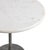 Elevate your patio, garden, or dining space with this elegant indoor-outdoor round marble bistro table, featuring a white...