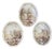 Italian Artist, Grisaille Compositions, Oil on Oval Canvases, 1800s, Set of 3 For Sale