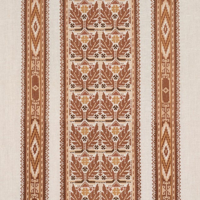 Sample - Schumacher Ayla Embroidery Fabric In Spice For Sale