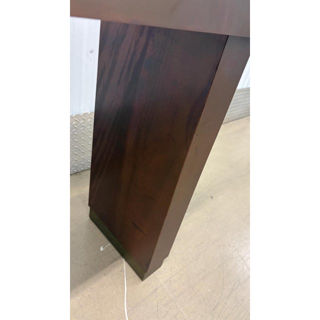 Modern 1980s Custom Copper 95 3/8 Parson Style Console For Sale - Image 3 of 5
