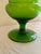 Mid-Century Modern Italian Green Art Glass Medici Pedestal Vase from Empoli, 1960s For Sale - Image 6 of 9