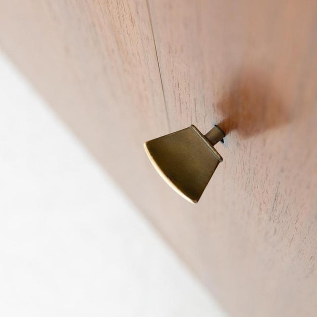 Teak Sideboard with Maple Interior and Brass Details, Italy, 1960s For Sale - Image 4 of 11