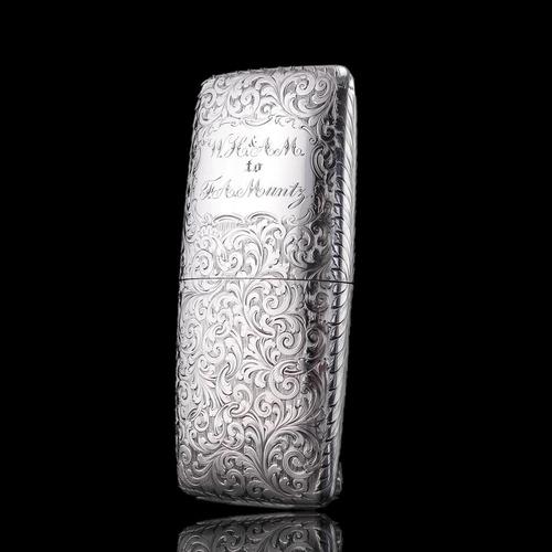 Victorian Sterling Silver Cigar Cheroot Case by Nathaniel Mills, 1842 For Sale - Image 4 of 18
