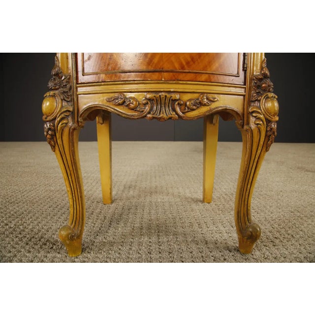 Antique Louis XVI French Provincial Figured Maple Cabinet Nightstands, C. 1920s For Sale - Image 11 of 17