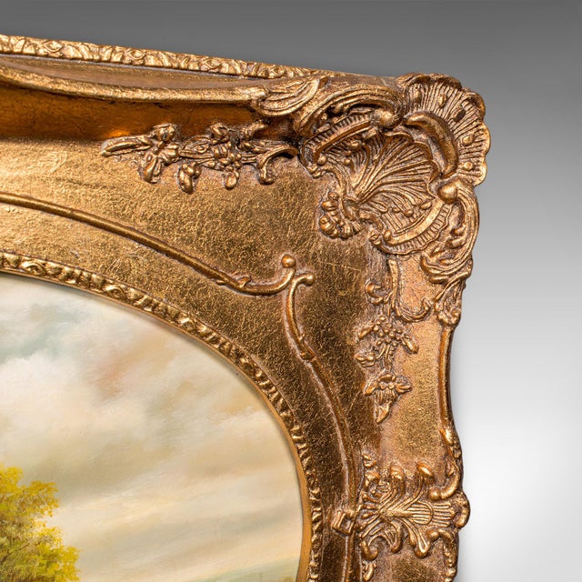 Wood Vintage Landscape Painting, English School, Art, Countryside Picture, Circa 1950 For Sale - Image 7 of 11
