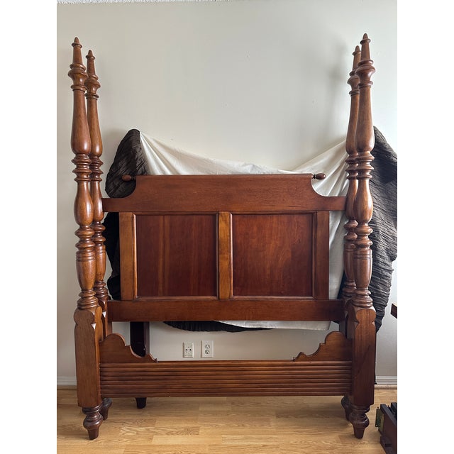 Martha Stewart for Bernhardt Furniture “Seal Harbor” Queen size bed with scrolled back Chippendale Headboard; crafted from...