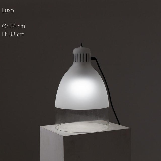 Glass Glass Table Lamp from Luxo, 1980s For Sale - Image 7 of 8