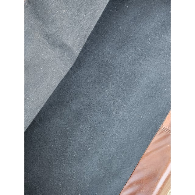 Animal Skin 1980's Brown Leather Sofa For Sale - Image 7 of 11