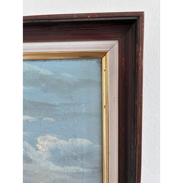 Antique Original Landscape Oil Painting, Signed Countryside Art For Sale - Image 11 of 15